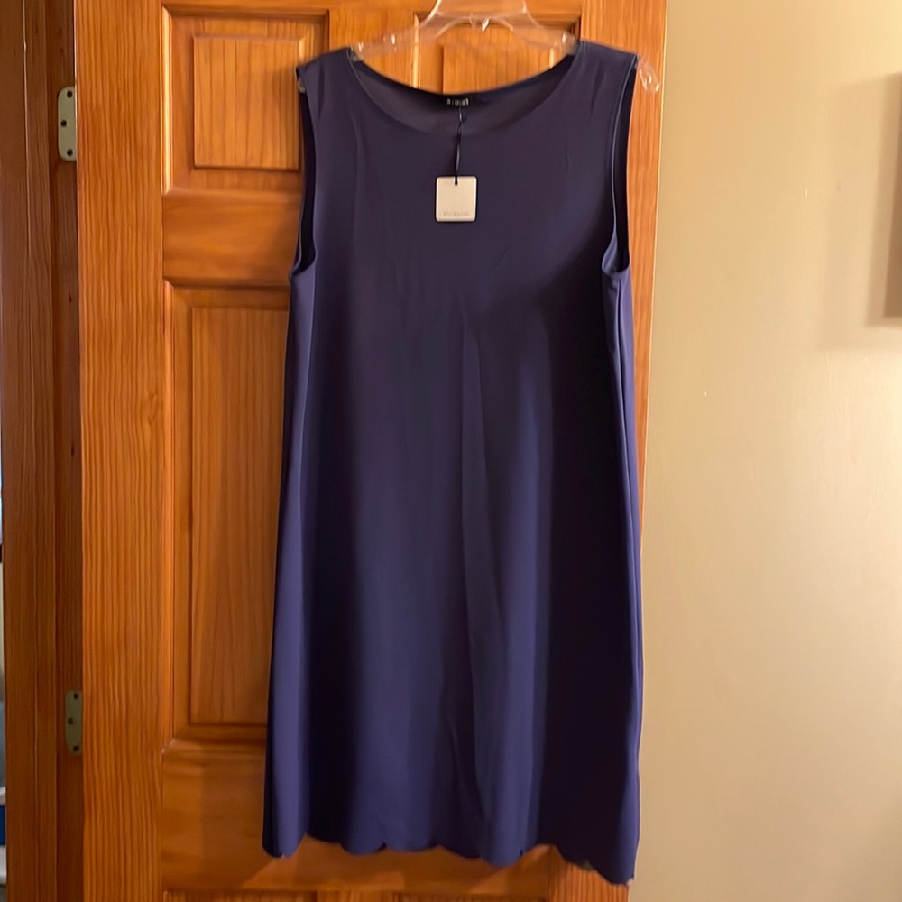 NWT blue dress with scalloped hem!